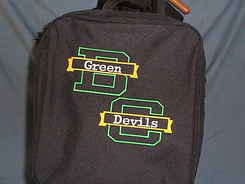 Custom embroidered backpack