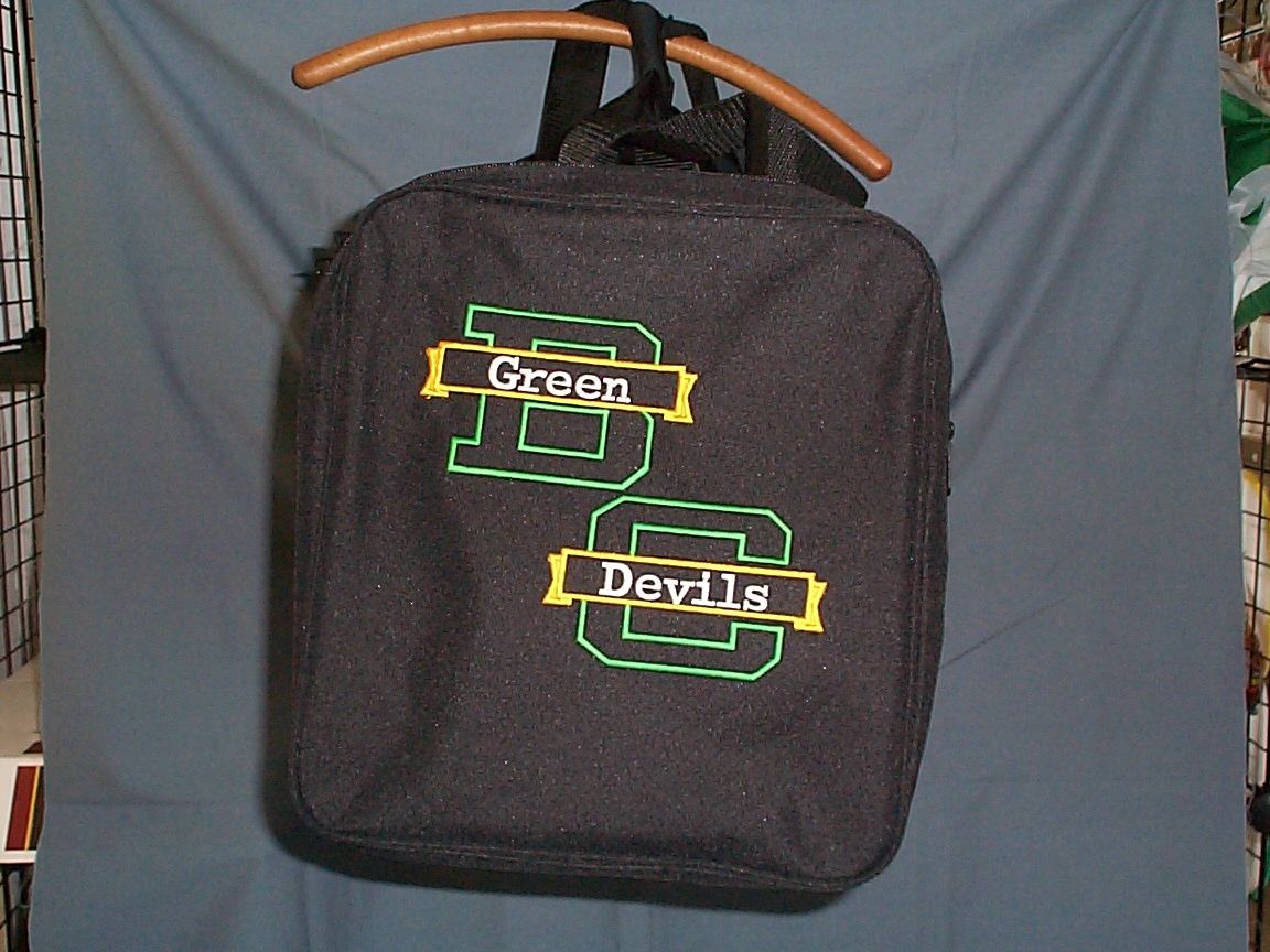 Green Devils embroidered bag